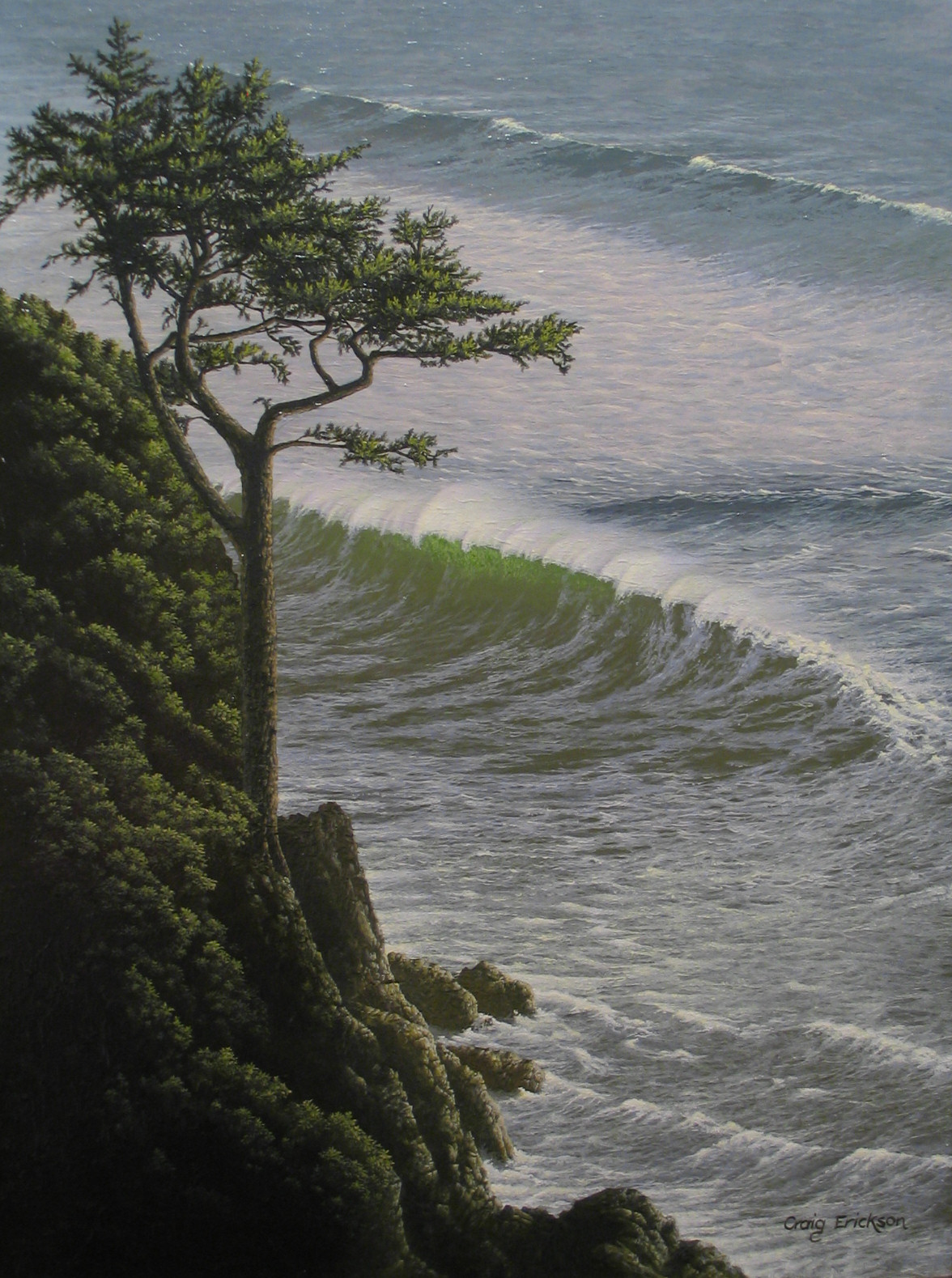 The Wave, (c) 2007 by Craig Erickson acrylic painting on canvas Yaquina Head